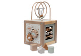 Houten activiteitenkubus Jollein - Farm 15x15x15cm