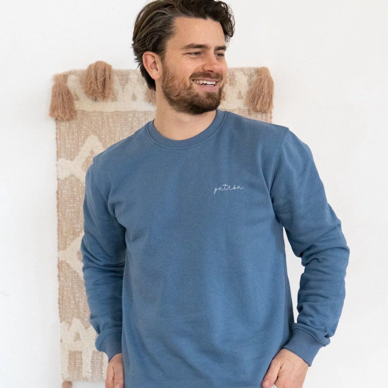 Trui Elle & Rapha - petrol blue 'patron'