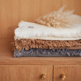 Fringe tetra dekentje Jollein - storm grey | 120x120cm