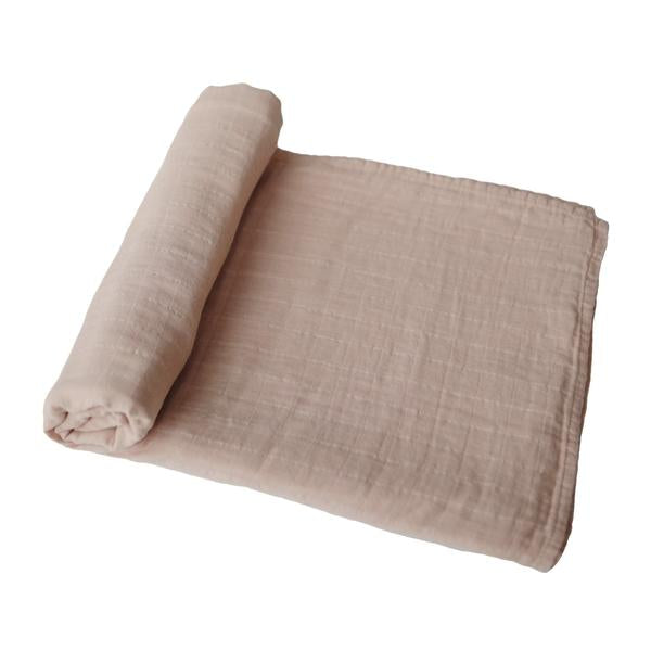 Tetradoek Mushie - pale taupe 120x120cm