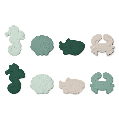 Mini badmat Paola Liewood - Sea creatures peppermint multi mix
