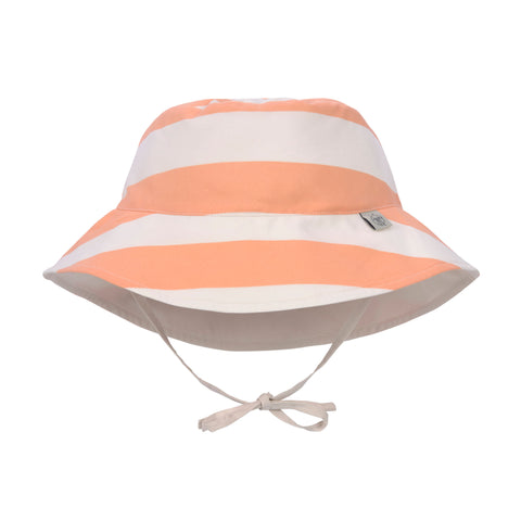 Omkeerbaar zonnehoedje Lässig - Stripes Milky/Peach