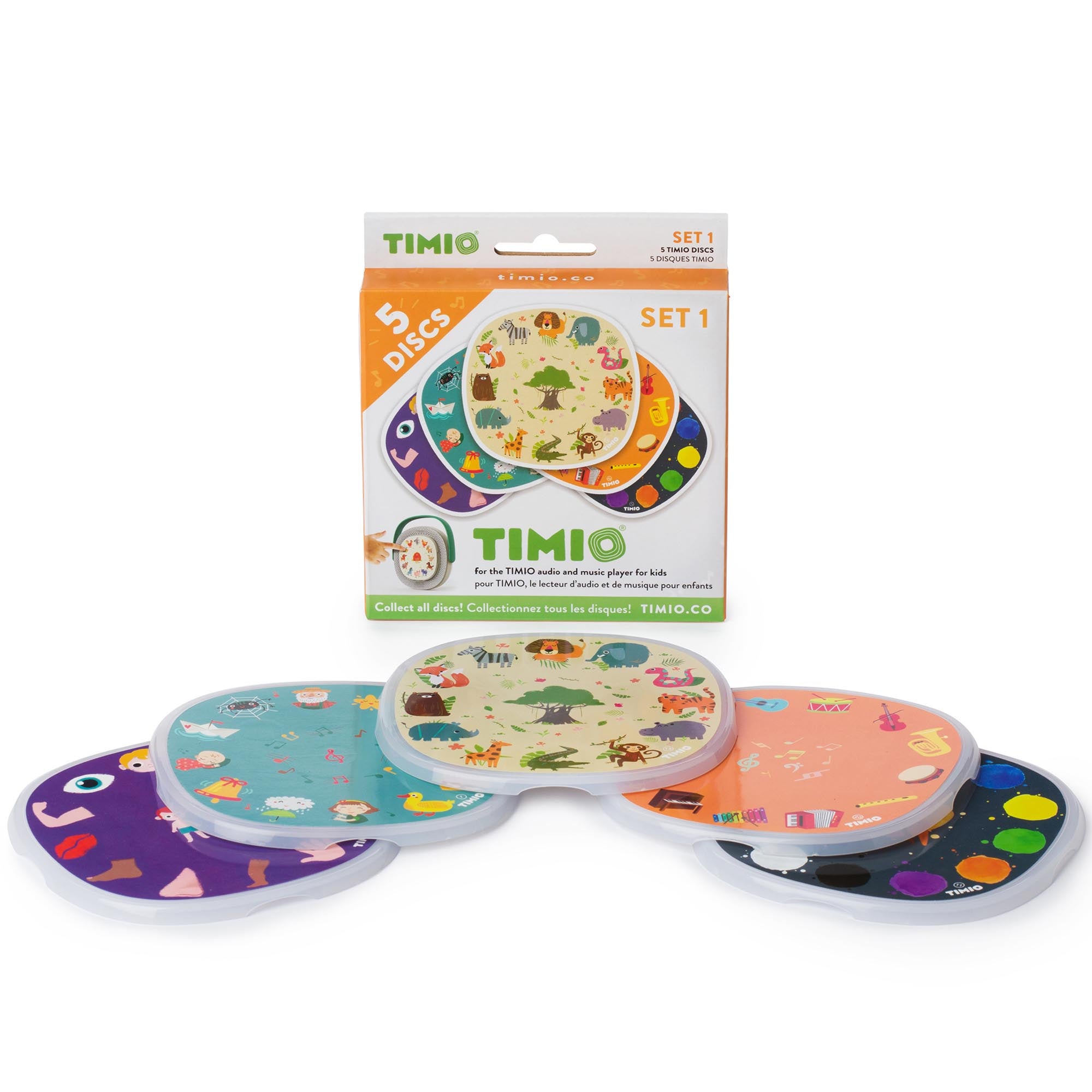 Timio - uitbreidingsset 1 (wilde dieren-instrumenten-kleuren-liedjes-lichaamsdelen)
