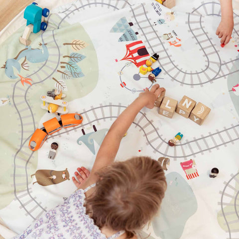 speelgoed opbergtas Play & Go - Trainmap