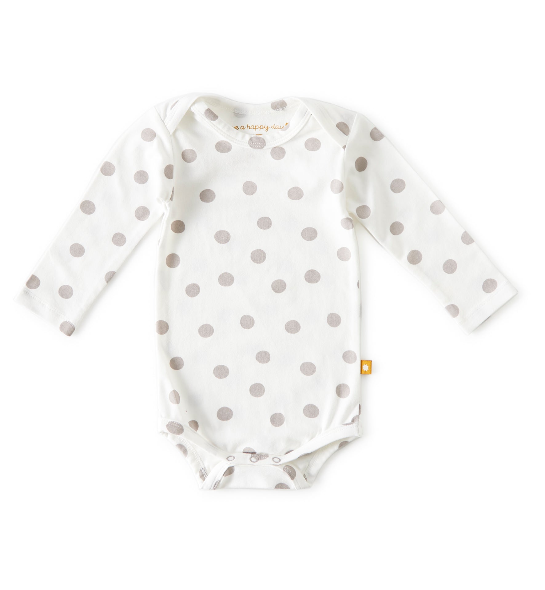 Romper Little label - wit met grijze bolletjes