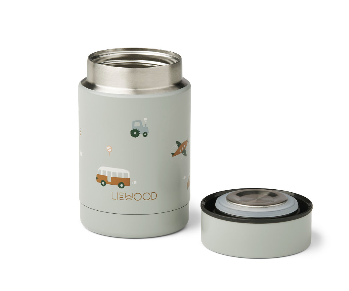Nadja voedsel bewaarpot Liewood - Vehicles | dove blue