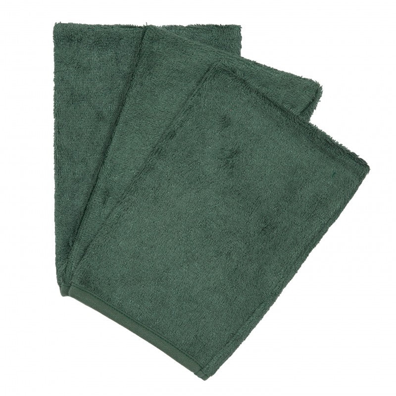 Washandjes (set van 3) Timboo - Aspen green