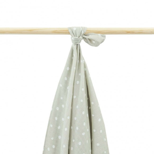 Tetra multidoek Little lemonade - dots grey 115x115cm